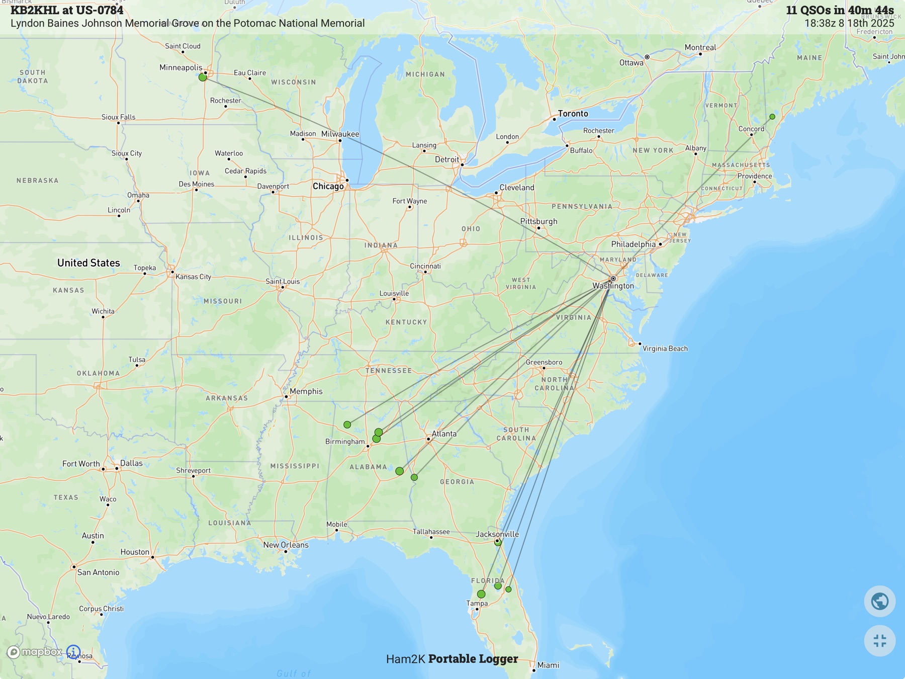Contact map for KB2KHL at US-0784