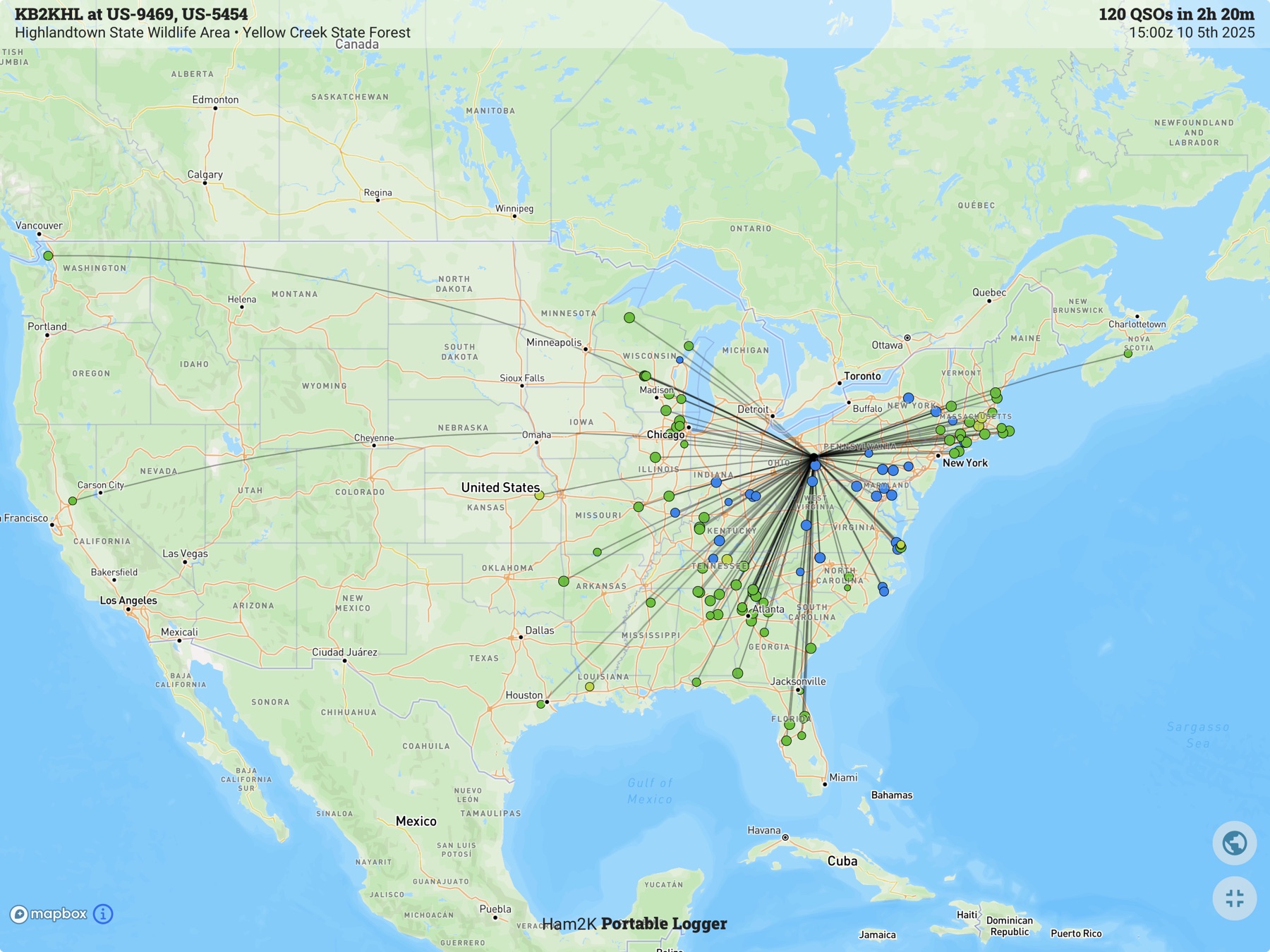 Contact map for KB2KHL at US-5454 and US-9469