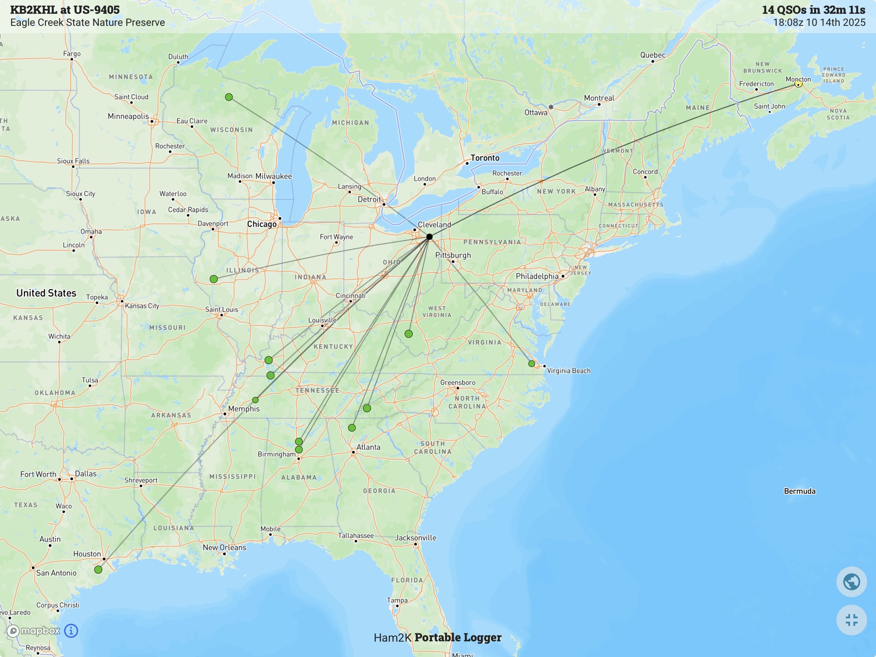 Contact map for KB2KHL at US-9405