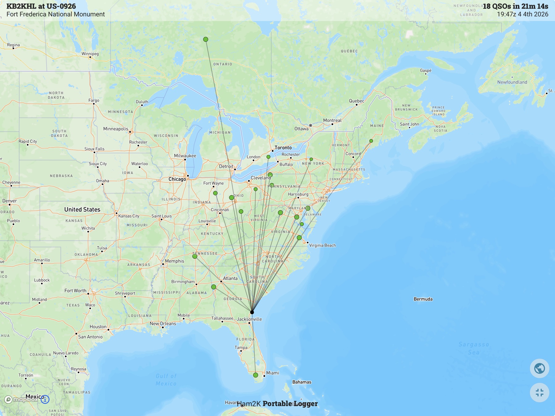 Contact map for KB2KHL at US-0926